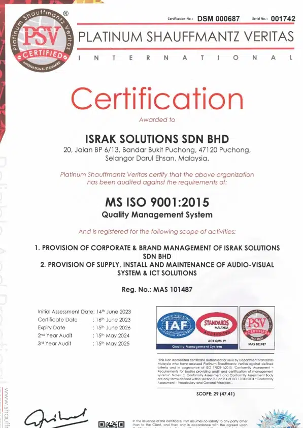 ISO-certificates