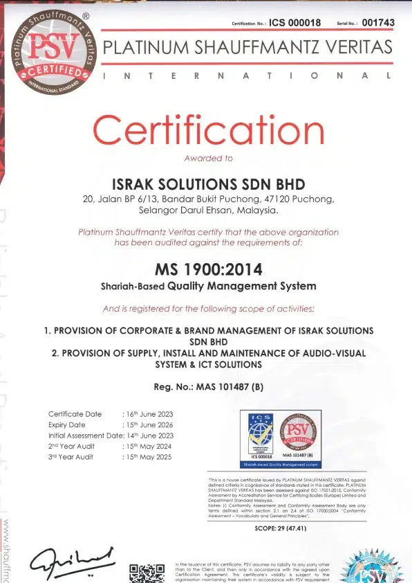 ISO-certificates