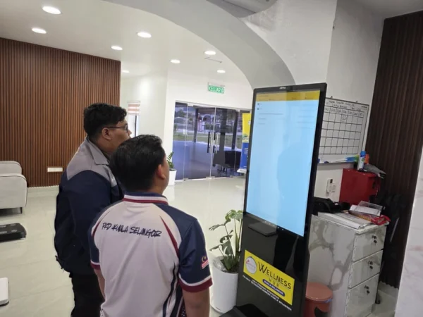 arvia floor stand kiosk wellness hub kuala selangor israk solutions