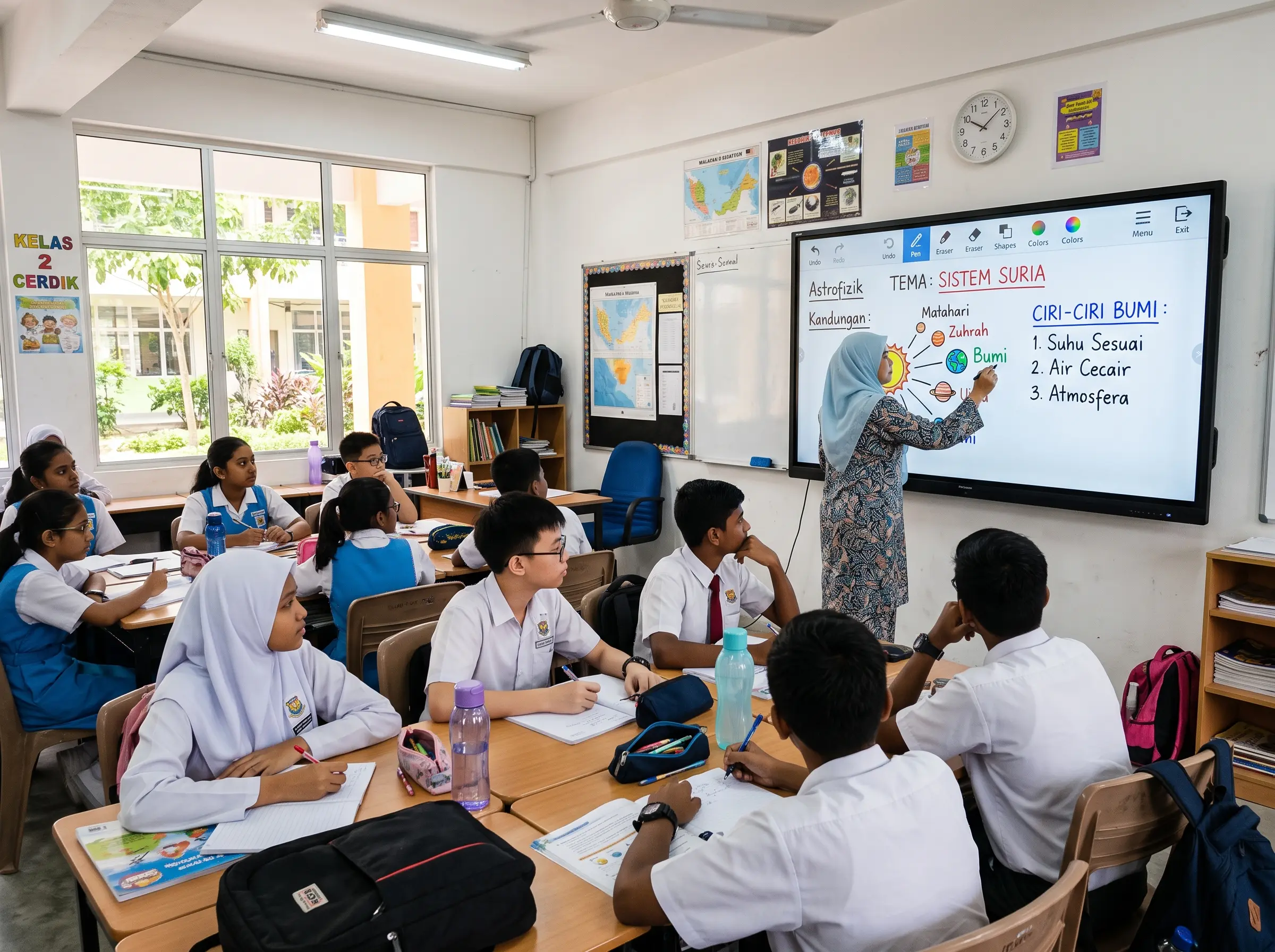 AI Smartboard vs Smartboard biasa digunakan dalam bilik darjah moden di Malaysia