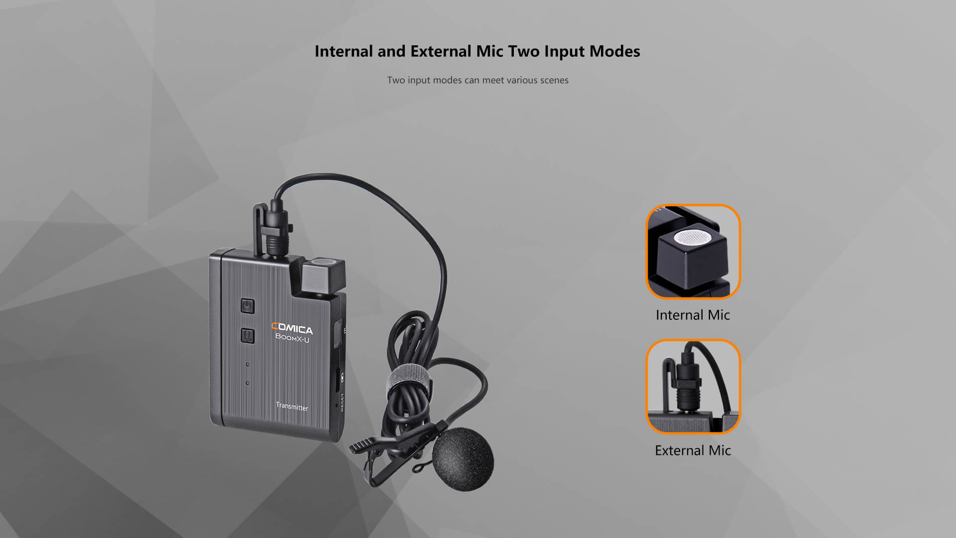 comica wireless lavalier microphone system boomx u u1 u2 uhf 05