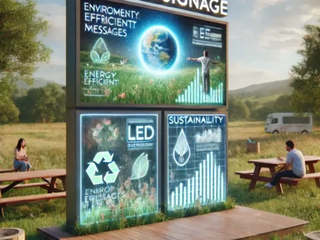 Digital signage challenges in 2024 highlighted with interactive LED displays.