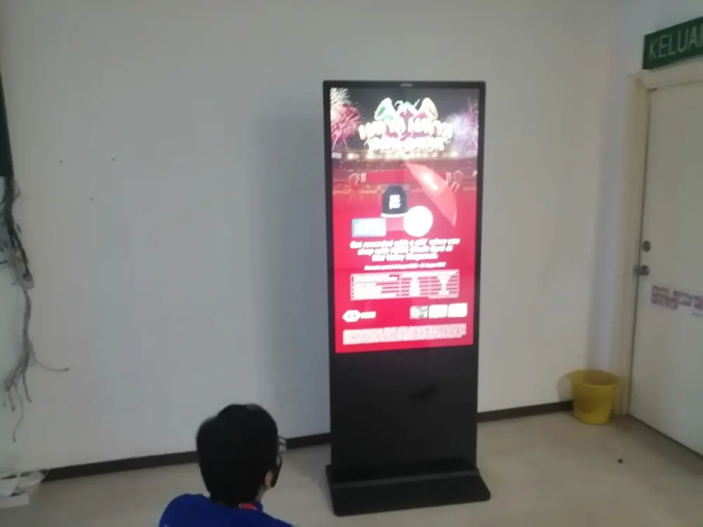 Digital Signage Floor Stand Kiosk for Evoke Productions Sdn. Bhd. 2022 – Complete Solutions – 2nd Installation