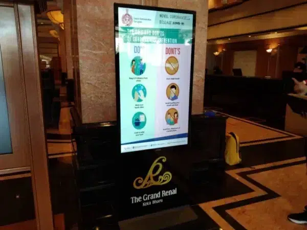 Digital Signage Floor Stand for The Grand Renai Hotel 2021- Complete Solutions