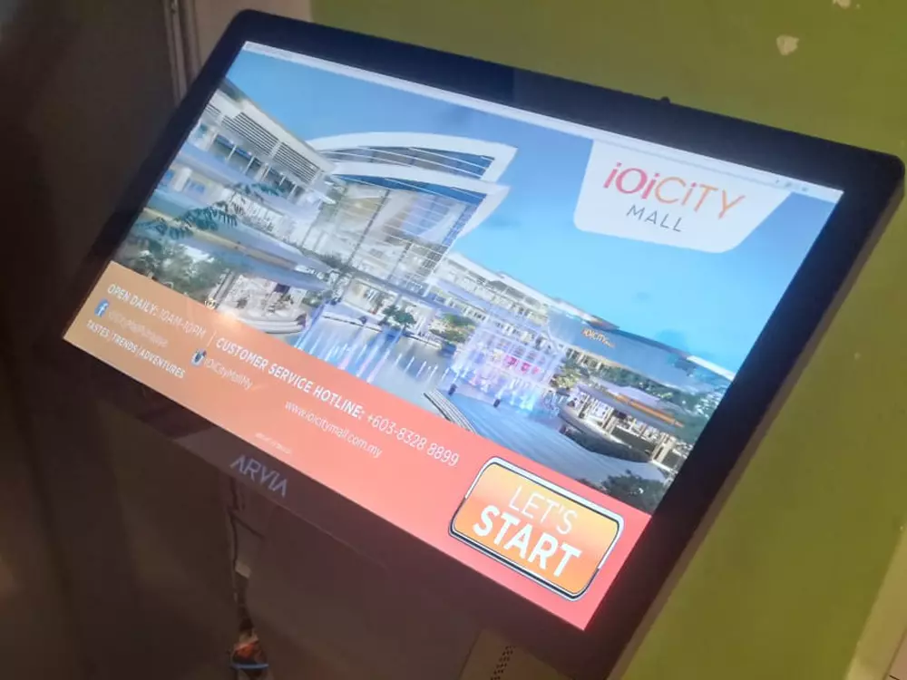 Touchscreen Monitor Kiosk for IOI City Mall 2022- Complete Solutions