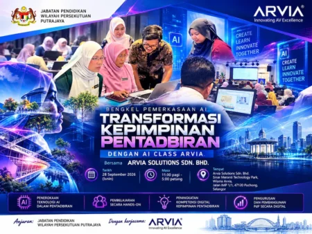 Guru Penolong Kanan Pentadbiran, JPWPP and Team Arvia at Arvia DELIMa 3.0 AI Training Putrajaya