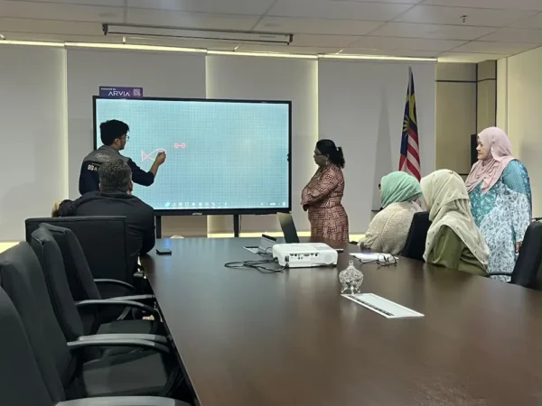 OCR text recognition demonstrated on the ArviaBoard government AI smartboard, deployed by Israk Solutions