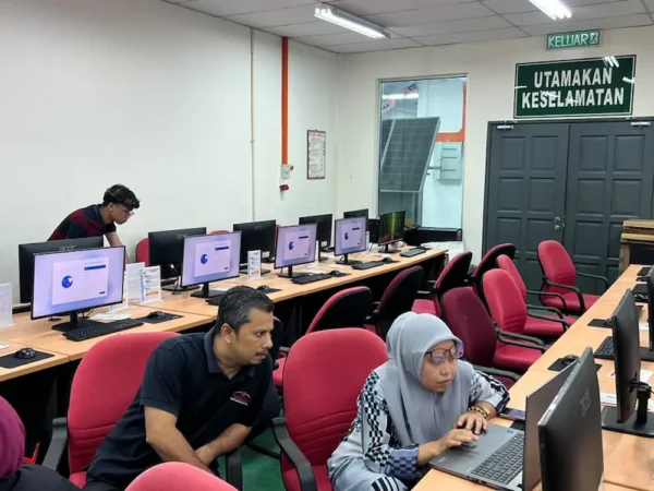 Star Fortune Global team at Perda Tech, Penang, for the AI smartboard Penang installation