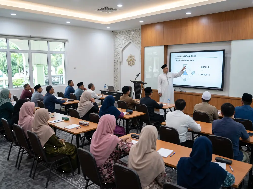 Masjid Digital Malaysia using an interactive smartboard for kuliah and community learning
