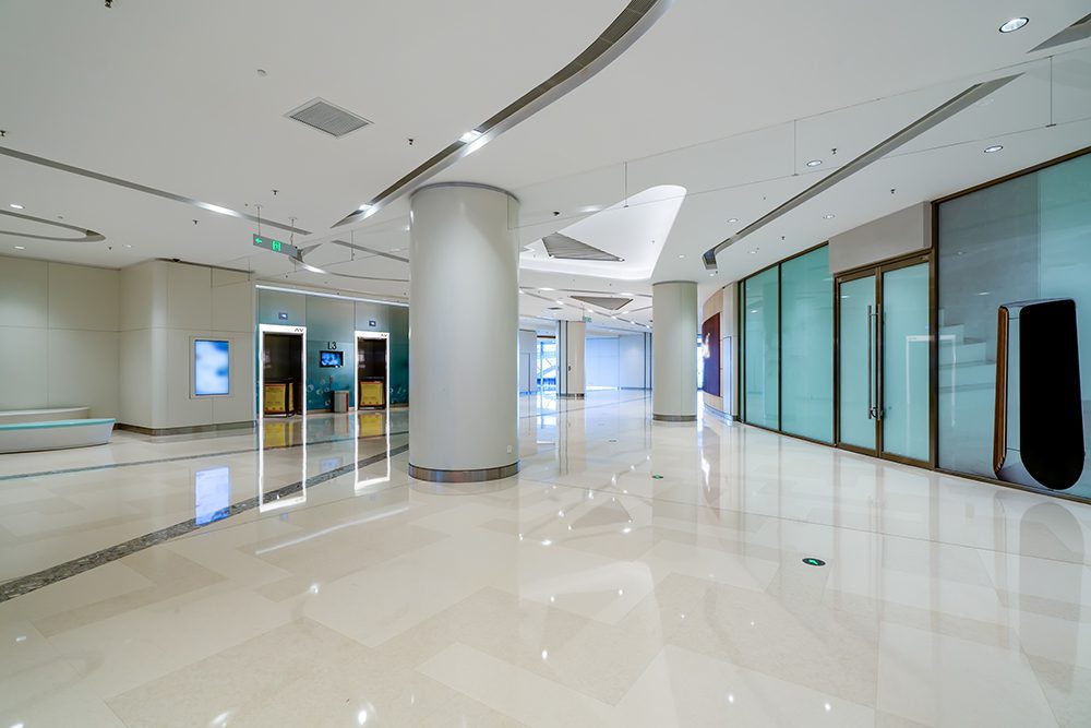 large commercial hall corridor