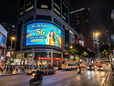 LED display Malaysia outdoor advertising night visibility — Arvia Solutions