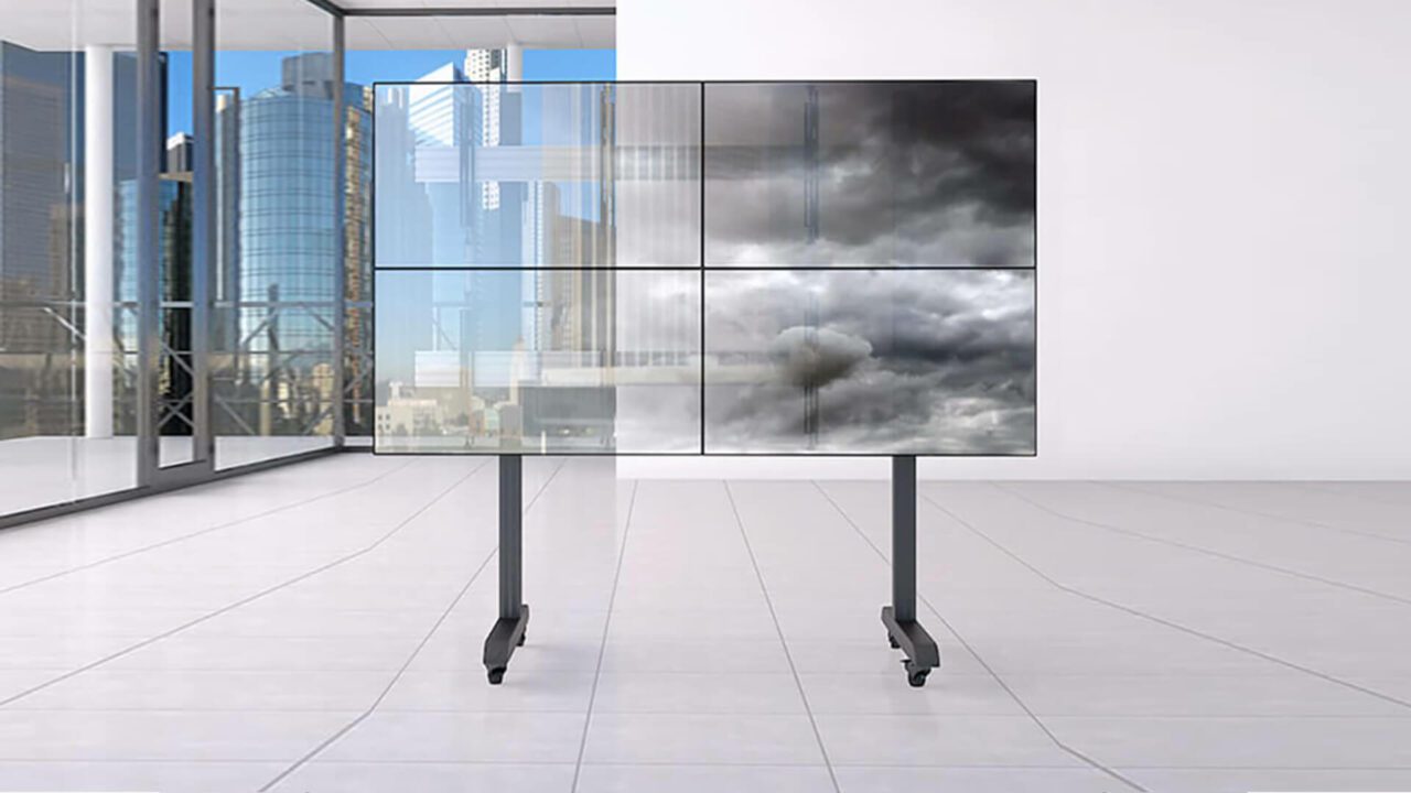 portable standing videowall display TS2B2 BLK 07new