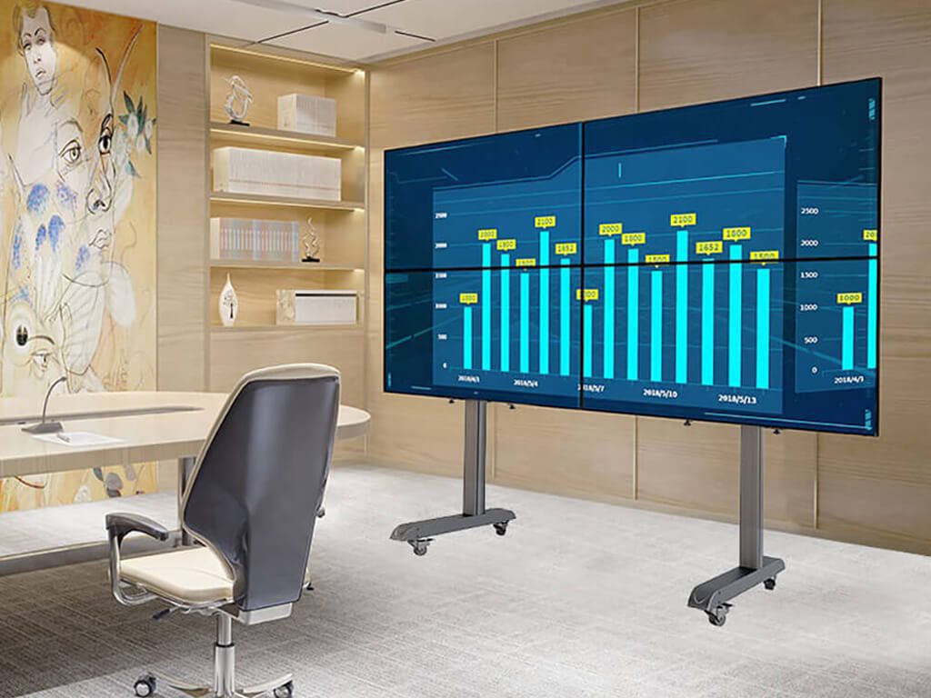 portable standing videowall display TS2B2 BLK 09 new