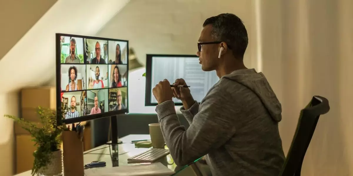 remote working from home man professional zoom teams video call 1200x600 1