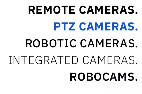 remote cameras ptz cameras robotic cameras integrated cameras robocams
