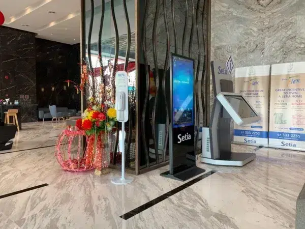 Touchscreen Floor Stand Kiosk for Setia Sky 88 Sales Gallery