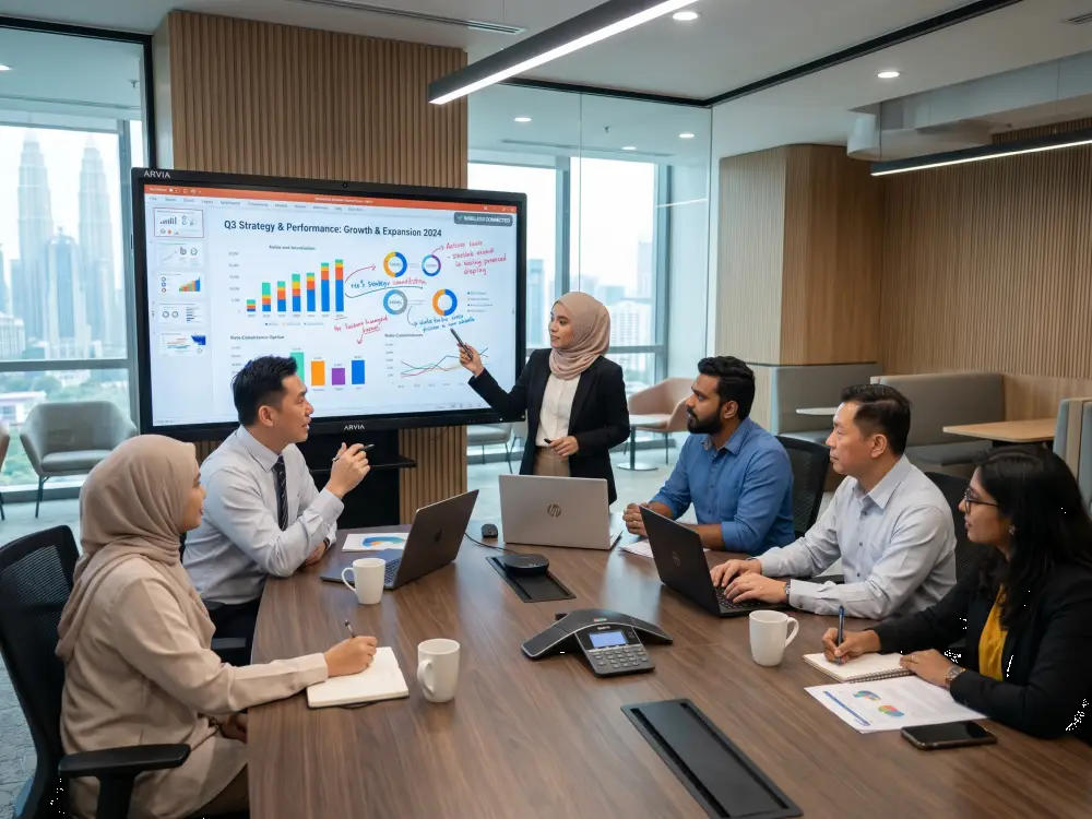 Smart meeting room office Malaysia productive team collaboration — Arvia Solutions