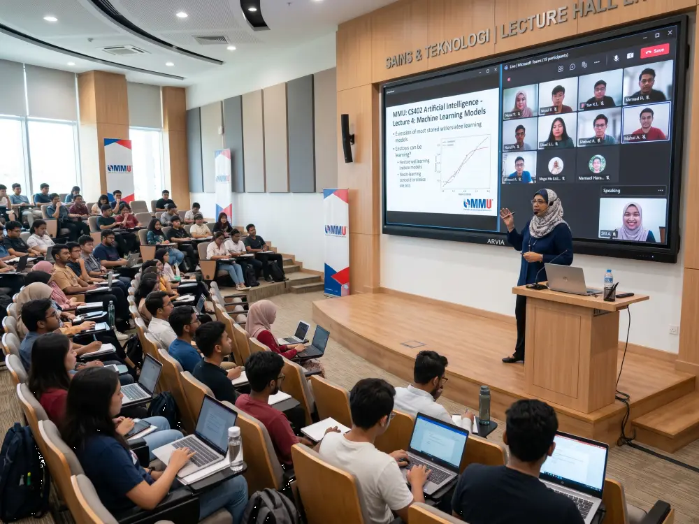 Smartboard university Malaysia hybrid lecture remote students — Arvia Solutions
