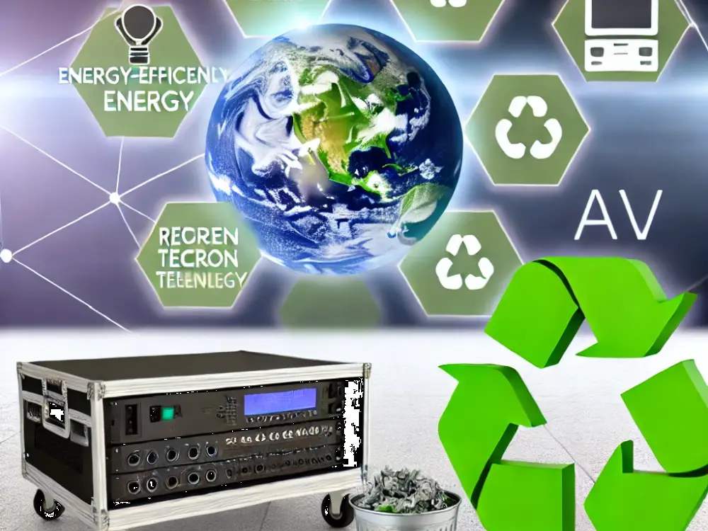 Sustainability in the AV industry with energy-efficient AV equipment.