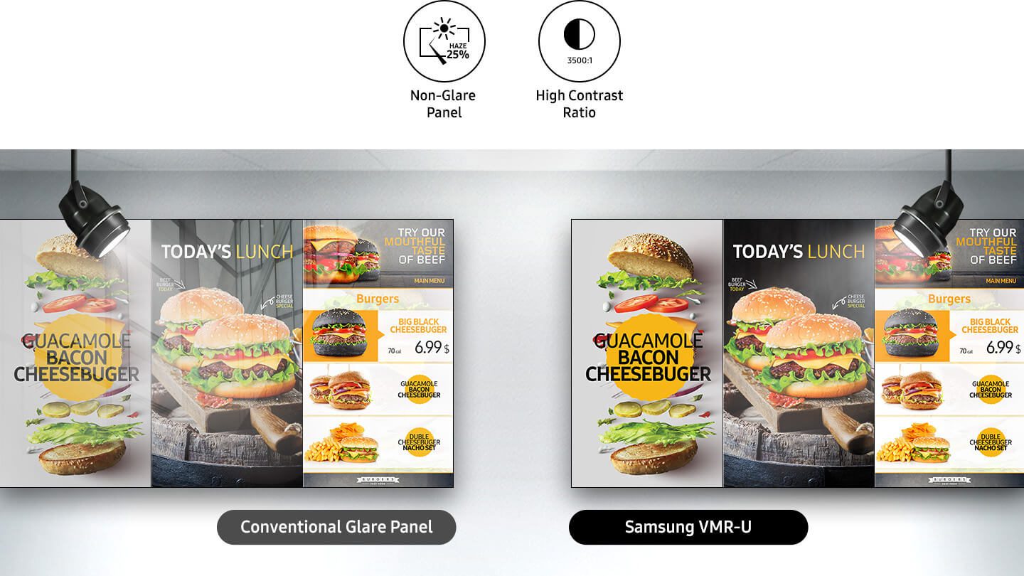 ultra narrow bezel samsung vmr u series 015