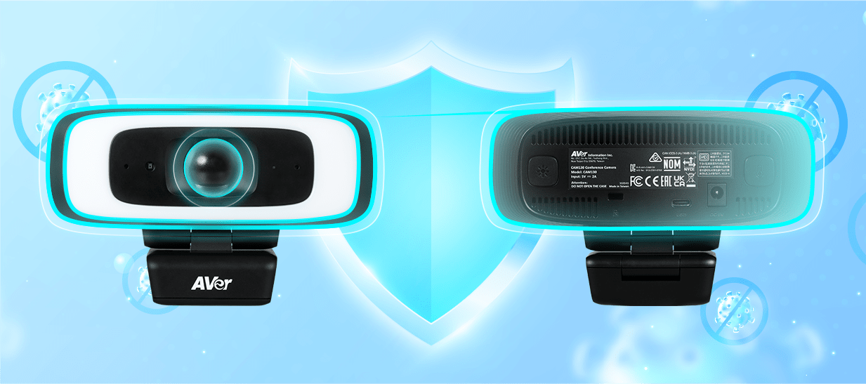 video conferencing webcam aver cam130 antibacterial