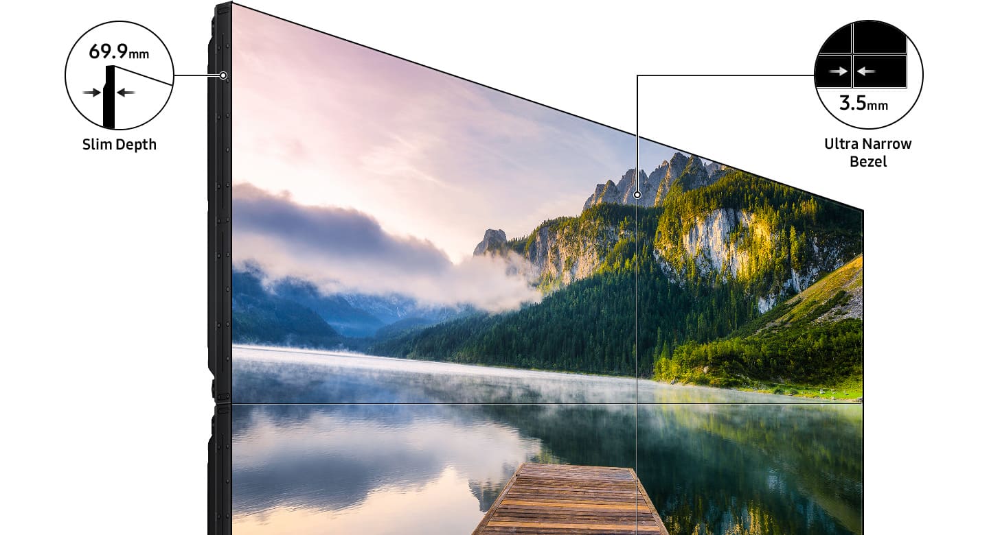 video wall ultra narrow videowall lcd samsung vm55t u banner 2